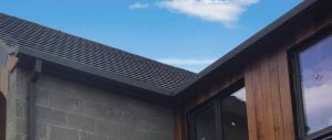 Guttering on house roof